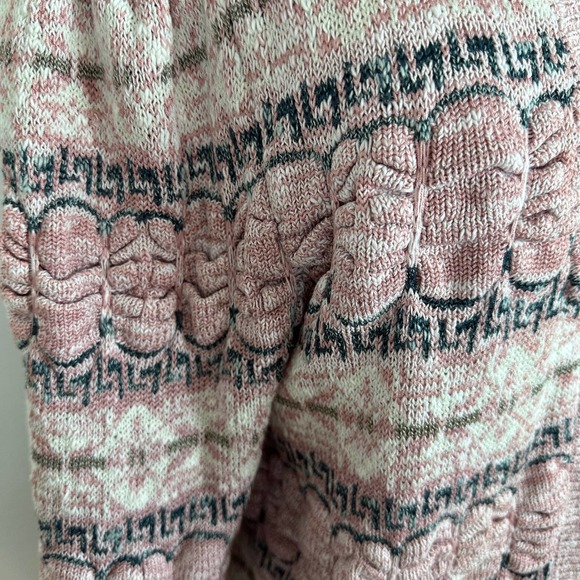 Vintage Pink bow knit Cardigan coquette Kawaii Princess Ballerina Barbie medium - Picture 10 of 11